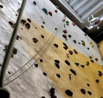 climbing holds on indoor wall