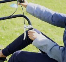 Smiling boy on a trike